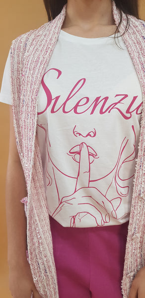 t-shirt bocca silenzio 