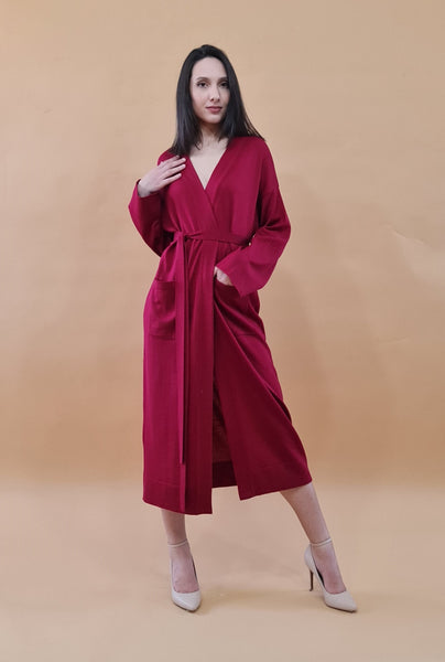 Kimono Lungo in Lana Merinos Extrafine - Eleganza e Comfort