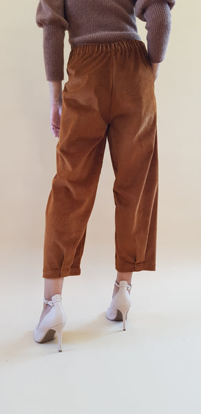 pantalone velluto con tasche