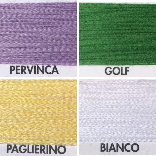 colori: pervinca, verde golf, paglierino, bianco, phard